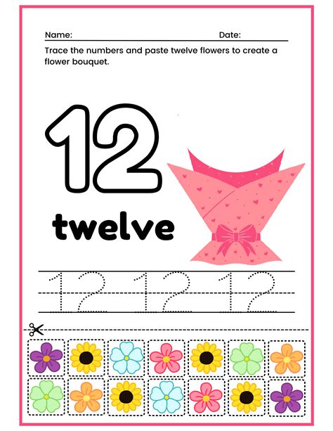 Free Preschool Number 12 Worksheets Printable Pdf