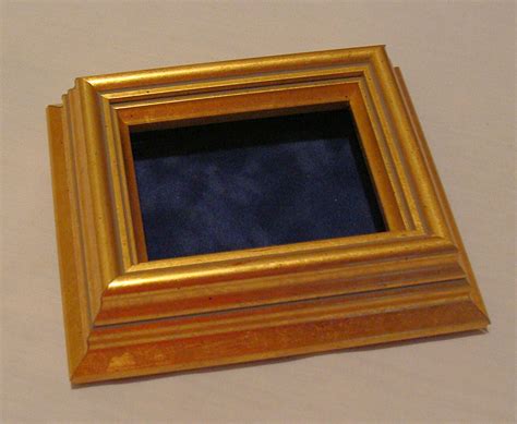 Gold Shadow Box Picture Frame 12 Deep Holds Keepsakes Jewelry Coins