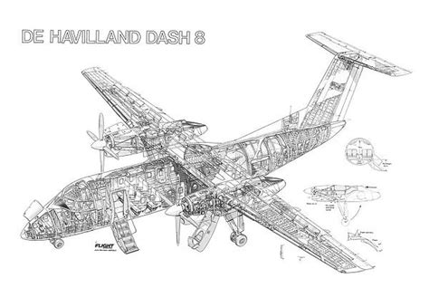 Dh Dash 8 100 Cutaway Poster Our Beautiful Pictures Are Available As