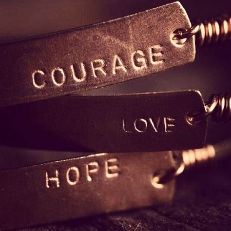 Courage Hope Love Brown Aesthetic Bronze Brown