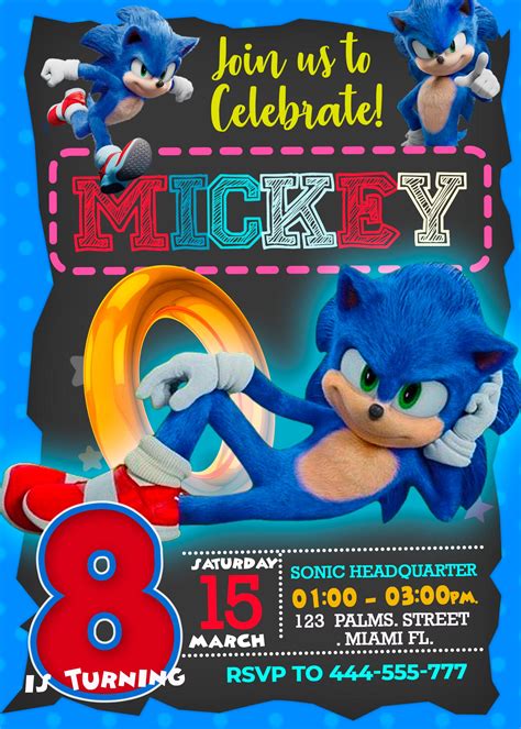 Printable Sonic Birthday Invitations Printable World Holiday