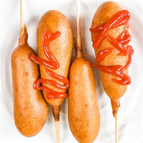 Flip the corn dogs over and then continue to cook at. Air Fryer Frozen Corn Dogs - Aileen Cooks