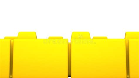 Yellow Folders And Documents On White Background Stock Footage Video