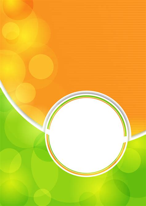 Fresh Orange Circles White Green Background Wallpaper Image For Free