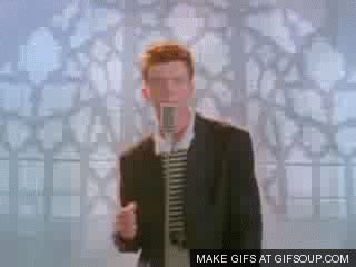 These videos are rick rolls without rickroll in the tit. Rickroll GIFs - Find & Share on GIPHY