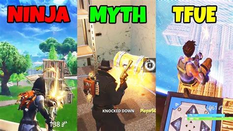 Ninja Vs Myth Vs Tfue Best Fortnite Build Battles Youtube