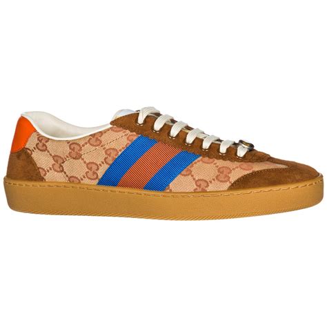 Gucci Leather G74 Original Gg Sneaker With Web In Beige Natural For