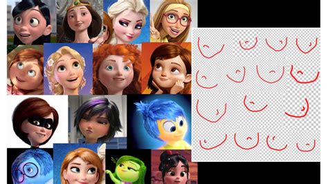 B ジェンダー Disney And Pixars Female Characters All Have The Same Face
