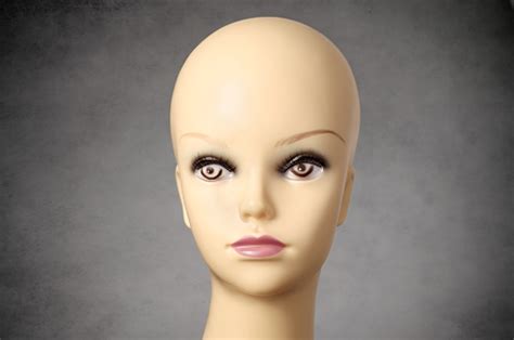 Mannequin Head On Dark Grey Background Stock Photo Download Image Now