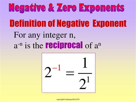 Ppt Negative Exponents Powerpoint Presentation Free Download Id