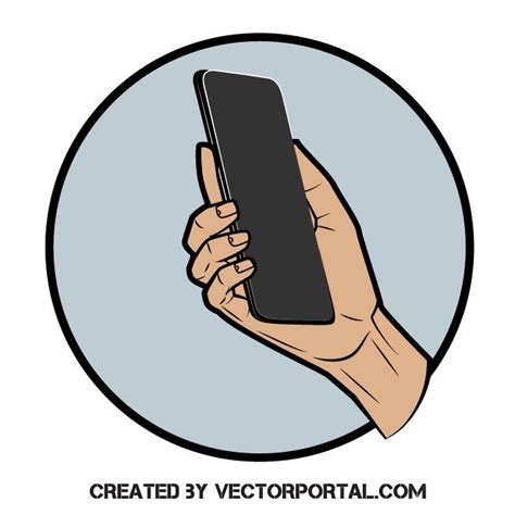 Gambar Kartun Pegang Telefon Cell Phone Mocap Smartphone Hand Blank