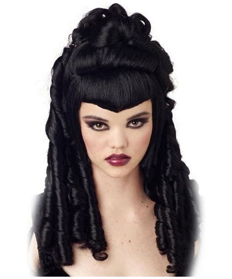 Goth Vampira Black Wig Adult Wig Halloween Wig At Wonder Costumes