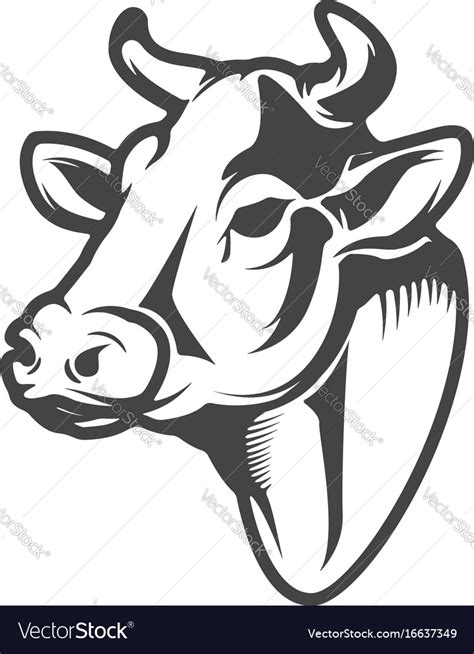 Cow head icon isolated on white background design Vector Image