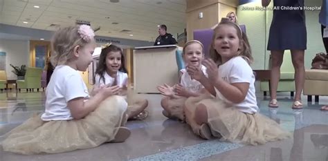Four Little Cancer Survivors Who Beat The Illness At The Same Hospital Reunite