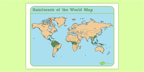 FREE Jungles And Rainforests Of The World Map