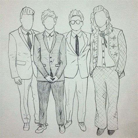 One Direction Ama Outline Drawing One Direction Drawings Easy