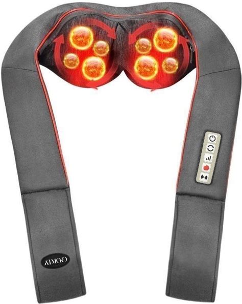 Atmoko Shiatsu Neck And Shoulder Massager With Heat Vibration Function Health And Nutrition
