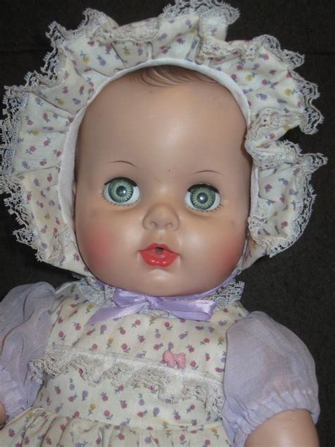 Vintage Uneeda Vinyl Baby Doll Drink Wet Blue Sleep Eyes Molded