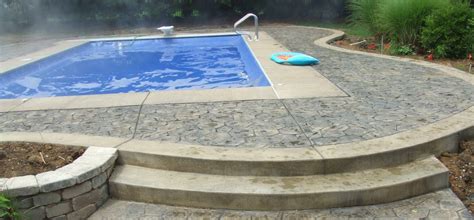 Stamped Concrete Swimming Pool Decks