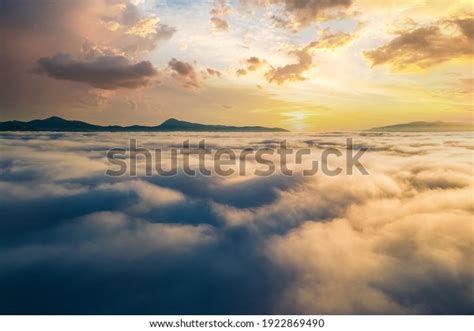 Aerial View Vibrant Sunset Over White Stock Photo Edit Now 1922869490