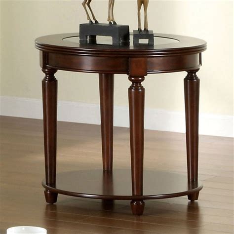 Furniture Of America Chrinus Transitional Wood 1 Shelf End Table In Dark Cherry