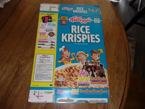 Kelloggs Rice Krispies Flat Cereal Box Saved By The Bell 1993 20 00 Picclick