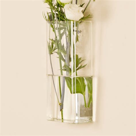 Rectangular Wall Mounted Glass Vase By Dibor
