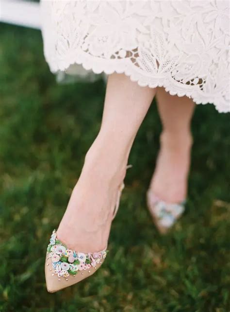 32 Floral Wedding Shoes Ideas For Spring And Summer Nuptials Crazyforus