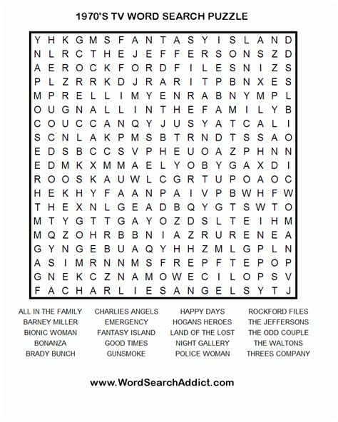 Free Printable Extra Large Print Word Search Free Printable