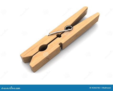 Wooden Clothespin On Clothes Line Holding Rope Vector Illustration