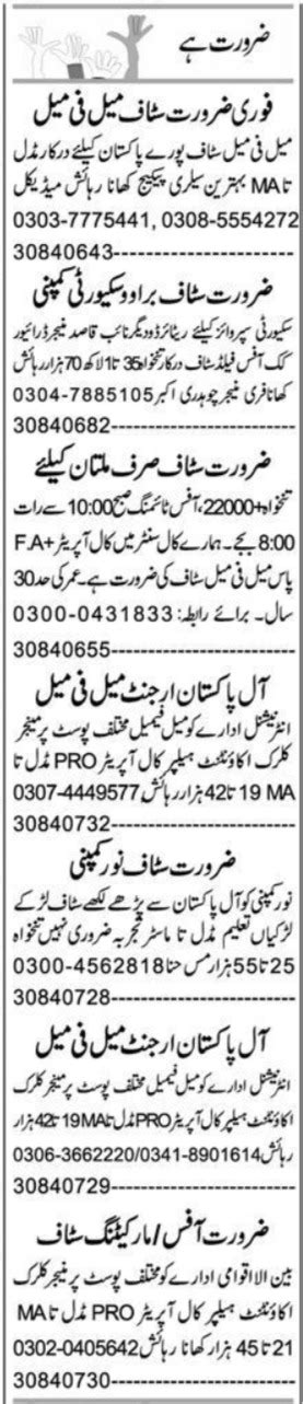 Management Staff Jobs In Multan Job Advertisement Pakistan