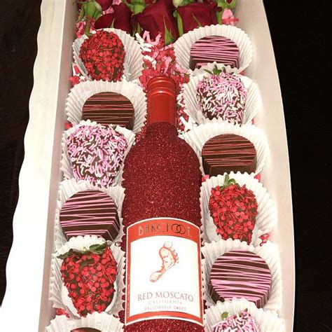 Rose And Wine Box 20x7x4 Box Only Dessert Gifts Chocolate