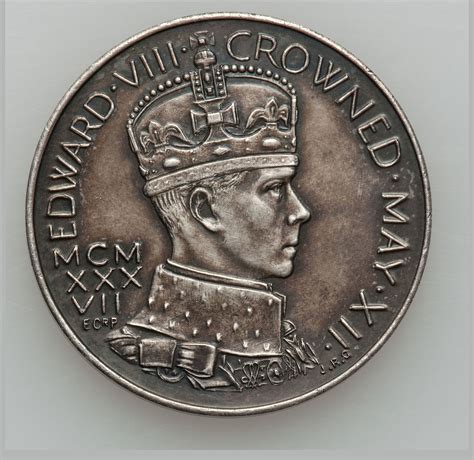 1937 Coronation Medallion Of Edward Viii Never Happened Ebay