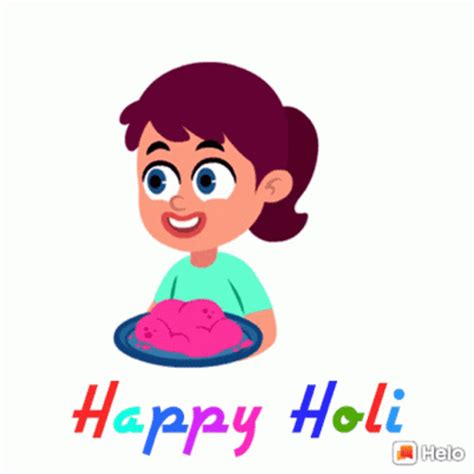 Happy Holi Playful Couple Animation 