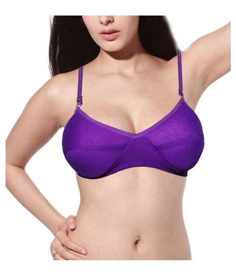 Buy LoveMeNoShy Cotton Push Up Bra Purple Online At Best Prices In