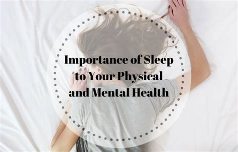 the importance of sleep on health and wellbeing the sleep holic