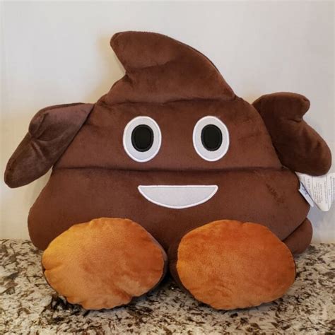 Large Emoji Northpoint Character Poop Pillow Plush Yellow 18 Ebay