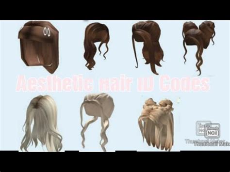 This is the biggest free list with roblox hair codes. Aesthetic Hair ID Codes (Roblox) - YouTube