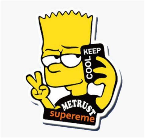 Bart Simpson Supreme Logo Free Transparent Png Clipart Images Download