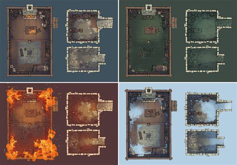 The Sinister Cabin Pack Maps Assets By Minute Tabletop