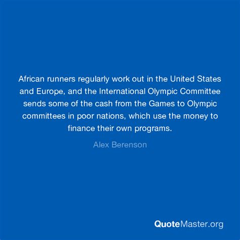 African Runners Regularly Work Out In The United States And Europe And