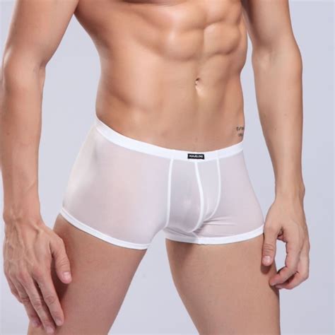Buy Cheapest Ice Silk Underwear Sexy Large Boxer Mens