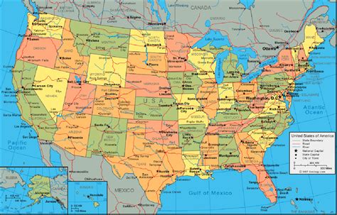 Administrative Maps Of The Usa Whatsanswer