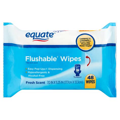 Equate™ Fresh Scent Flushable Wipes Reviews 2021