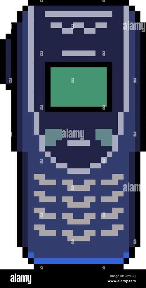 Vector Pixel Art Old Mobile Phone Isolated Stock Vector Image And Art Alamy