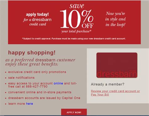 Check spelling or type a new query. Dressbarn Credit Card Online Application