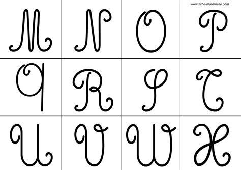 Lettres de l'alphabet : les majuscules