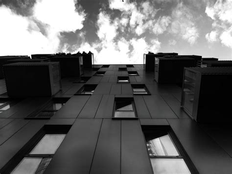 3840x2560 Architecture Black And White Building Clouds High