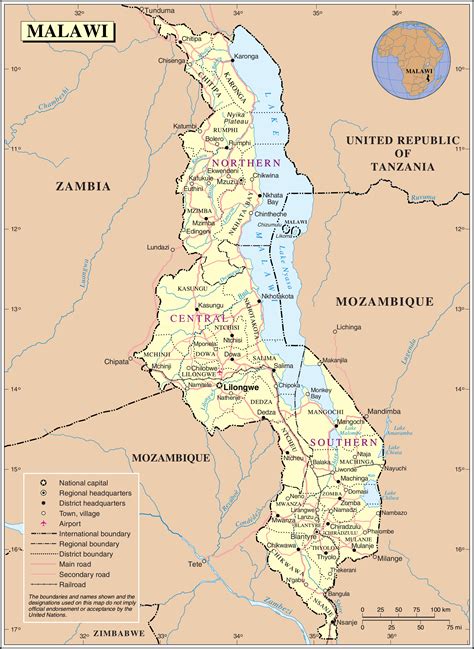 Maps Of Malawi Map Library Maps Of The World