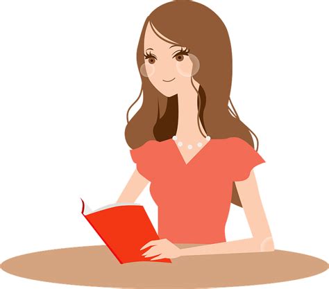 Laurie Woman Is Reading A Book Clipart Free Download Transparent